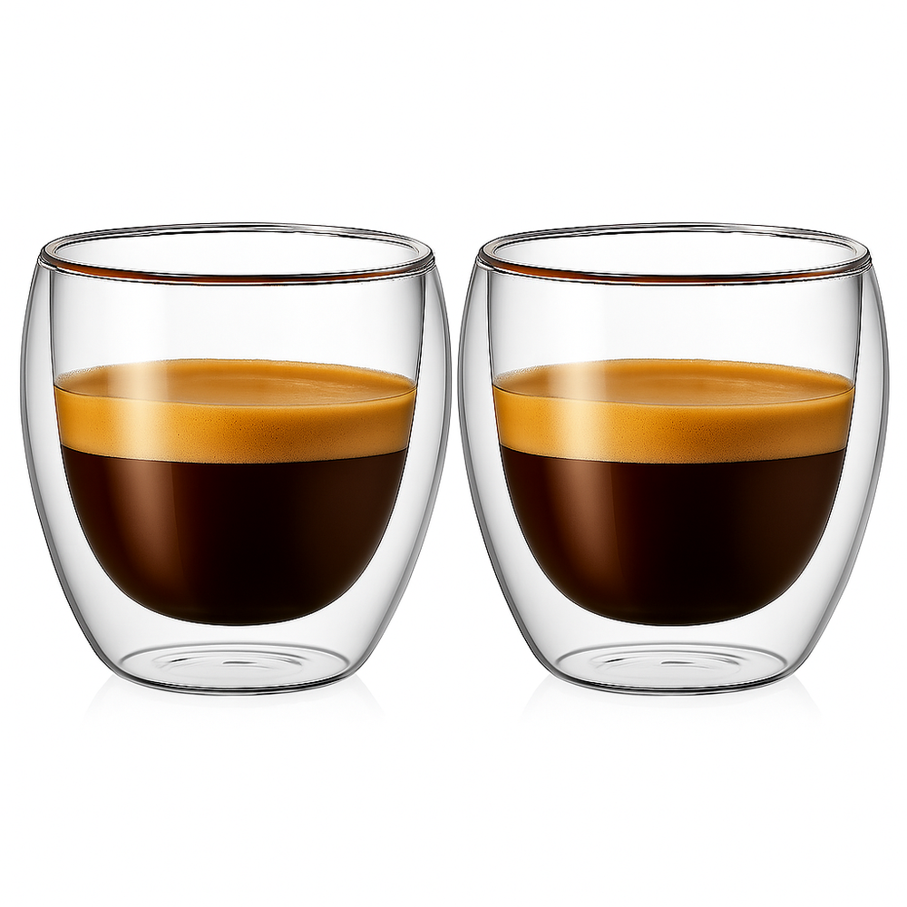 Cookinglife Doppelwandige Espressogläser 100 ml - 2 Stück