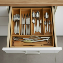 Cookinglife Besteckkasten Bambus 35 x 26 x 5 cm