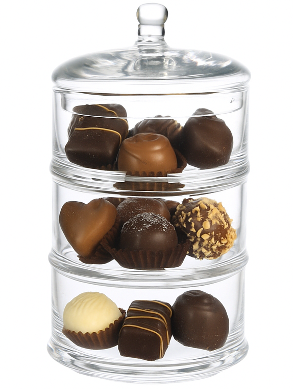 Cookinglife Bonbonniere Glas Ø 12,5 cm - Zum Aufbewahren und Präsentieren von Pralinen