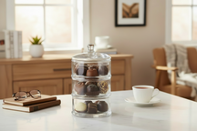 Cookinglife Bonbonniere Glas Ø 12,5 cm - Zum Aufbewahren und Präsentieren von Pralinen