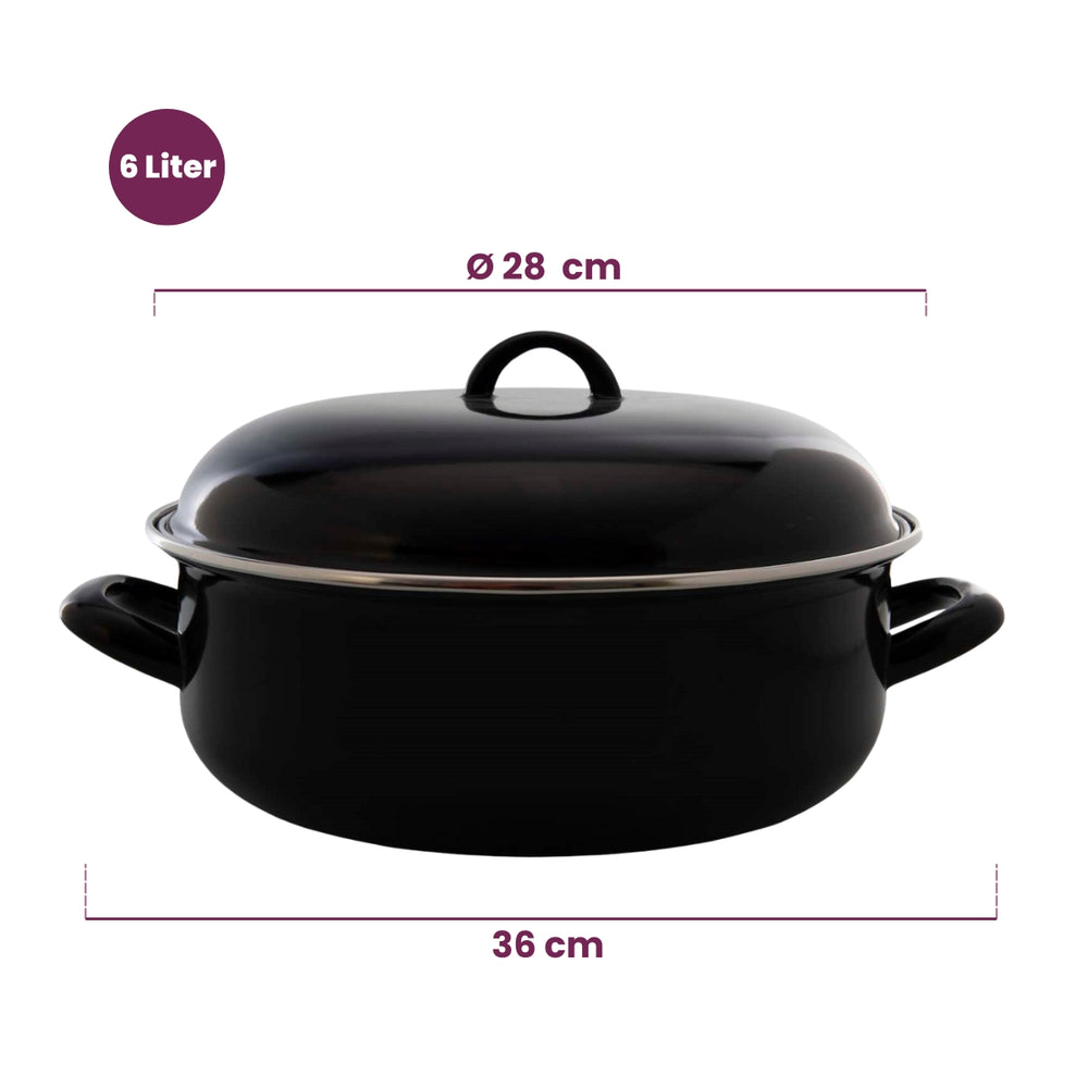 Cookinglife Emaille Bräter - Kochen - ø 28 cm / 6 Liter