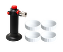 Cookinglife Creme Brulee Set - Creme Brulee Schalen ø 12 cm 4 Stück + Creme Brulee Brenner