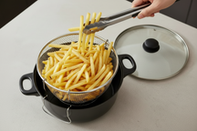 Cookinglife Fritierpfanne mit Korb und Glasdeckel - Bräter Ø 26 cm