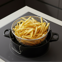 Cookinglife Fritierpfanne mit Korb und Glasdeckel - Bräter Ø 26 cm