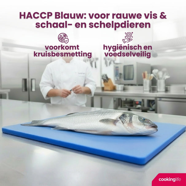 Cookinglife Schneidebrett HACCP Blau 40 x 30 cm - für Fisch