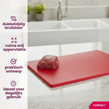 Cookinglife Schneidebrett HACCP Rot 40 x 30 cm - für Fleisch