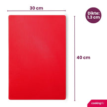 Cookinglife Schneidebrett HACCP Rot 40 x 30 cm - für Fleisch