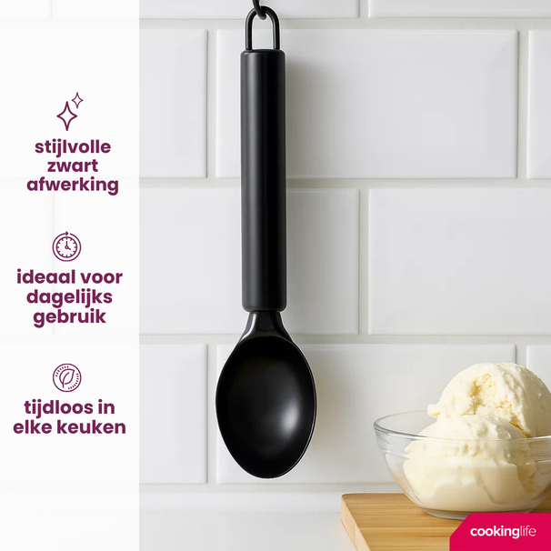 Cookinglife Eislöffel Schwarz 19,5 cm