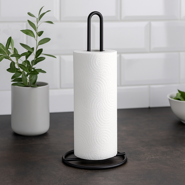 Cookinglife Küchenrollenhalter Schwarz 32 cm