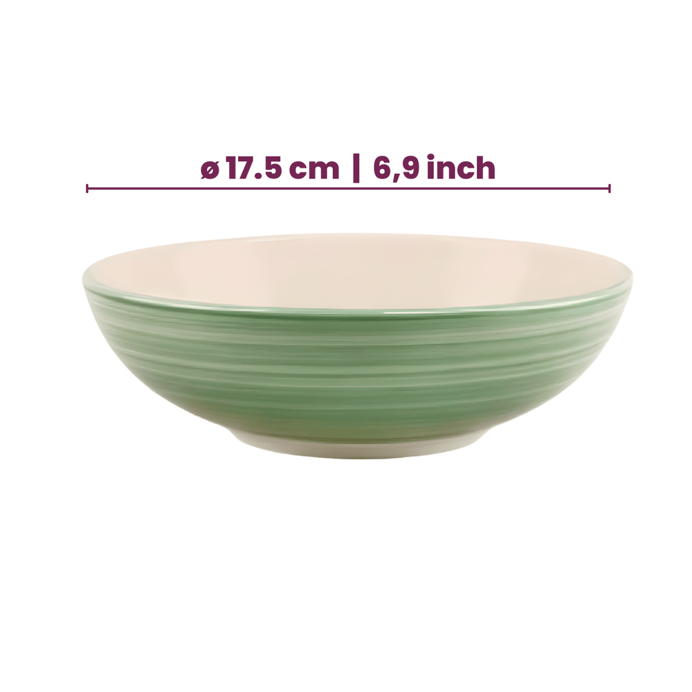 Cookinglife Geschirrset Ocean Green 12-teiliges / 4 Personen - 4 Speiseteller, 4 Frühstücksteller und 4 Schüsseln