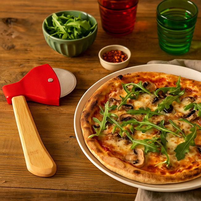 Cookinglife Pizzaschneider Italienischer Hackbeil