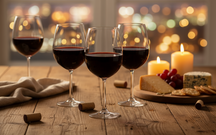 Cookinglife Rote Weingläser Milena 580 ml - 4 Stück