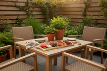 Cookinglife Servierbrett / Tapasbrett - Teak - 59 x 20 cm - Holzbrett für Häppchen und Gerichte