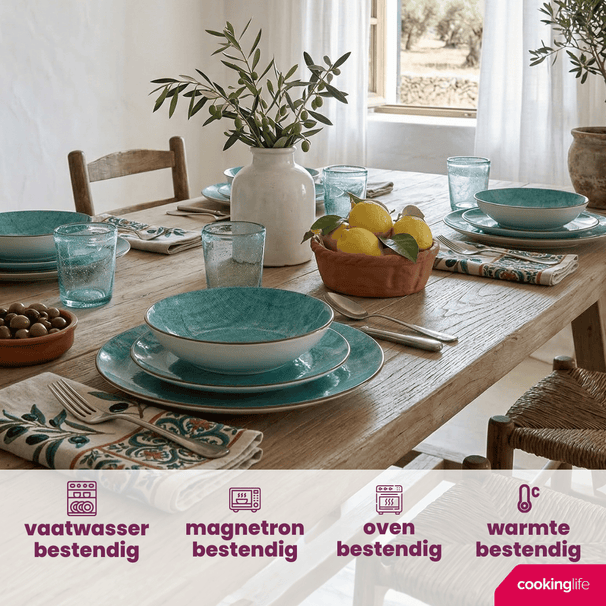 Cookinglife Geschirrset Bali Porzellan 24-teilig / 8 Personen