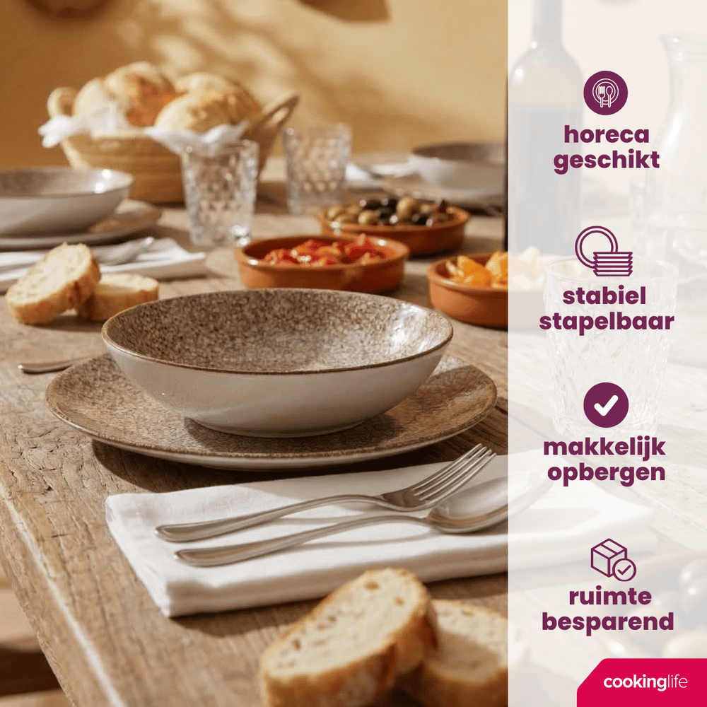 Cookinglife Geschirrset Marrakech Porzellan 24-teilig / 8 Personen
