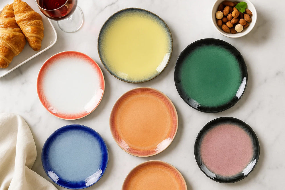 Studio Tavola Geschirrset Fire 30-teilig / 6 Personen - 6 Dinner-Teller, 6 Frühstücksteller, 6 Schalen, 6 Kaffeetassen und 6 Kaffeebecher