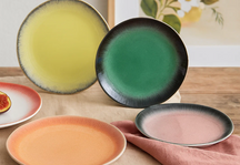 Studio Tavola Geschirrset Fire 30-teilig / 6 Personen - 6 Dinner-Teller, 6 Frühstücksteller, 6 Schalen, 6 Kaffeetassen und 6 Kaffeebecher