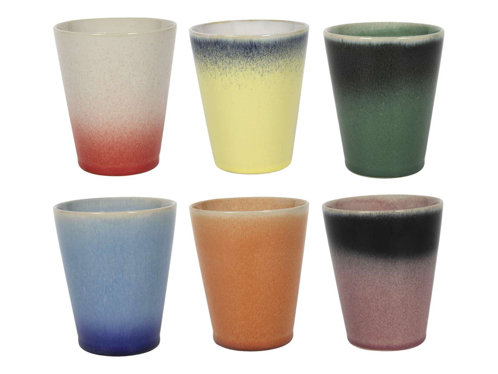 Studio Tavola Geschirrset Fire 30-teilig / 6 Personen - 6 Dinner-Teller, 6 Frühstücksteller, 6 Schalen, 6 Kaffeetassen und 6 Kaffeebecher