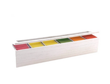 Cookinglife Teebox Holz Weiß 6-Fächer mit Glasdeckel