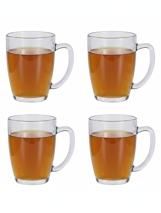 Cookinglife Teegläser 400 ml Hitzebeständig - Set von 4 Klarglas