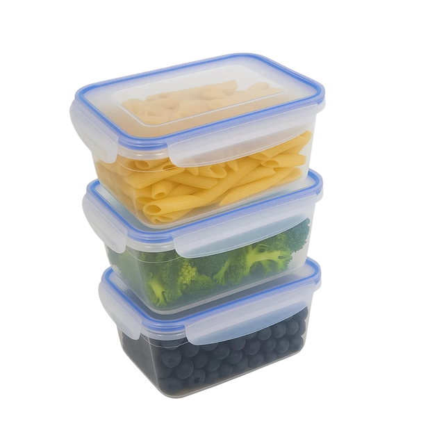 Cookinglife Vershoudbehälter Clip & Fresh 1,1 Liter - 18 x 13,5 x 8 cm - 3 Stück