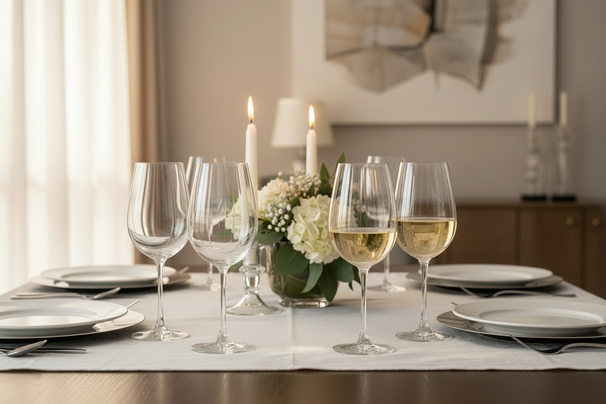 Cookinglife Weißweingläser Glas 520 ml 4er Set - Spülmaschinenfest - Verano