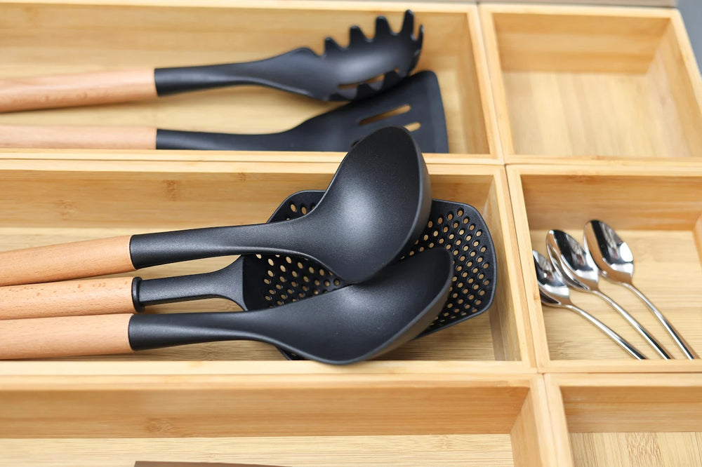 Cookinglife Besteckeinsatz - Bambus - 38 x 15 x 7 cm