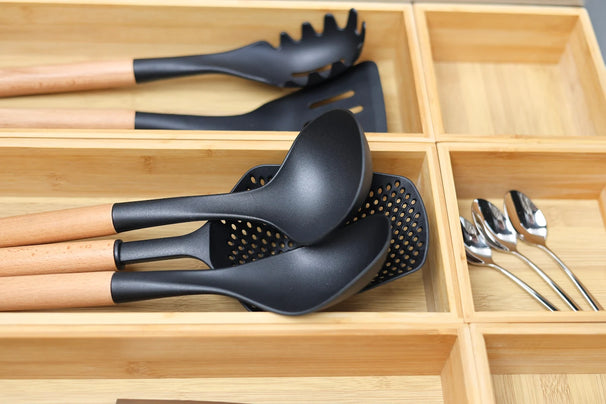 Cookinglife Besteckeinsatz - Bambus - 38 x 15 x 7 cm