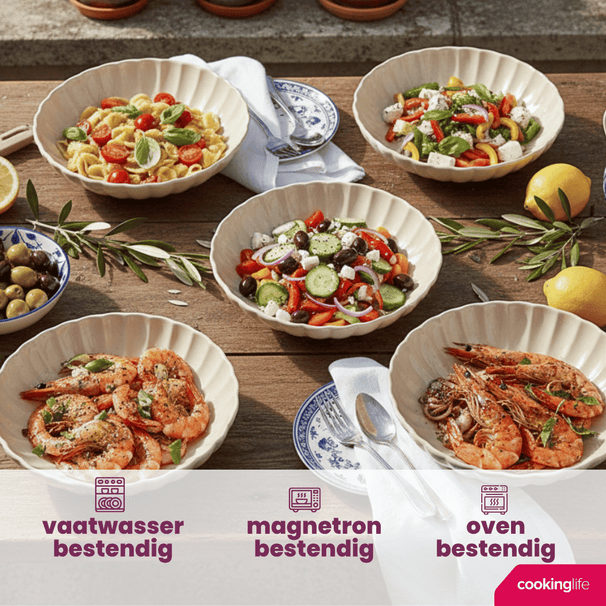 Cookinglife Tiefe Teller / Pastateller Cardida Beige ø 20 cm - 6 Stück