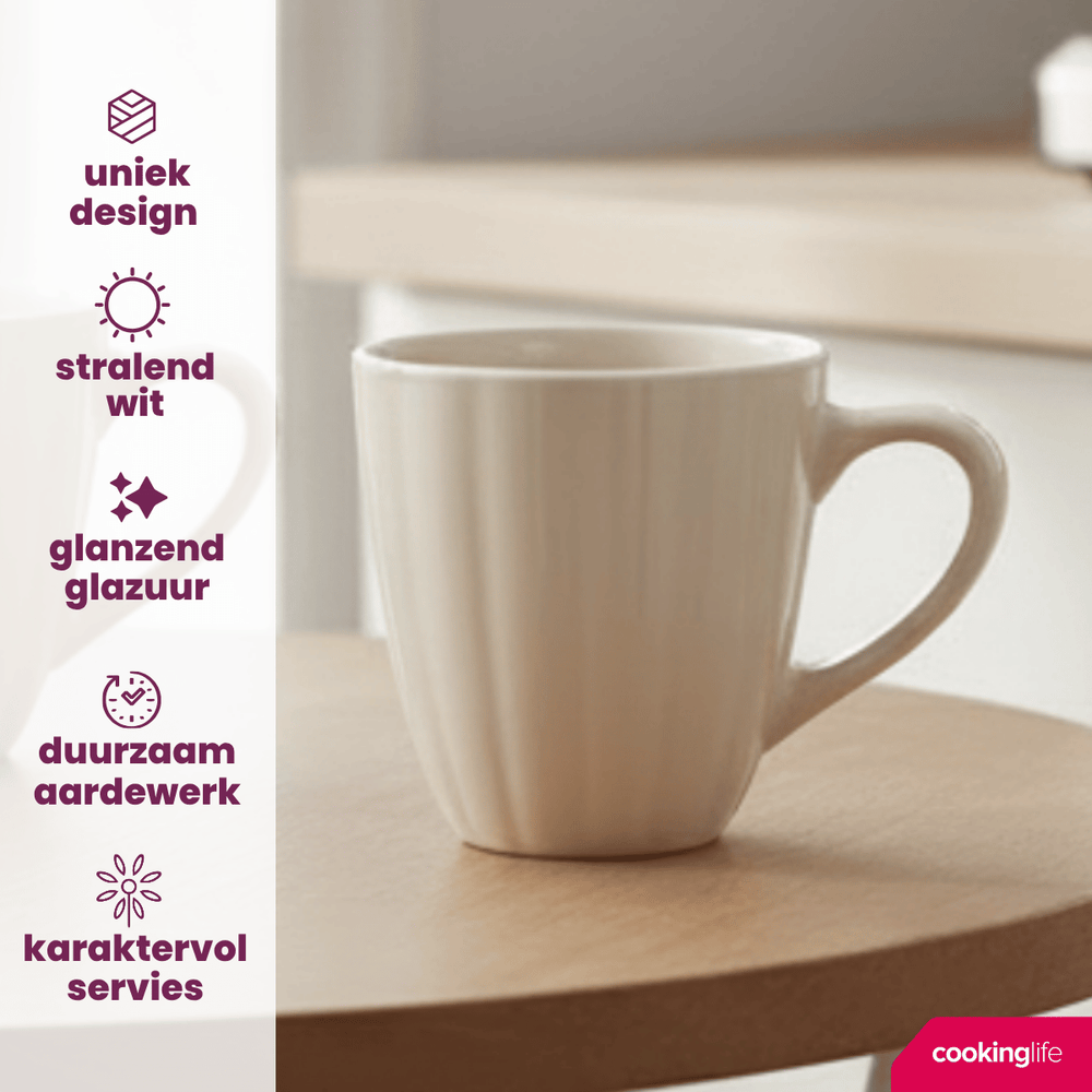 Cookinglife Tassen Cardida Beige 350 ml - 6 Stück