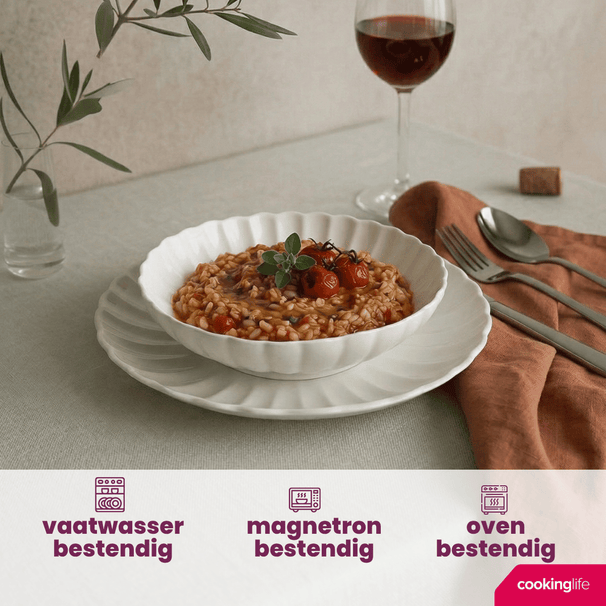 Cookinglife Tiefe Teller Cardida Off White ø 20 cm - 6 Stück