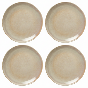 Cookinglife Speiseteller Serene Sand ø 28 cm - Steingut - 4 Stück