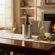 Cookinglife Weinkühler Gebürsteter Edelstahl ø 12 x 18 cm