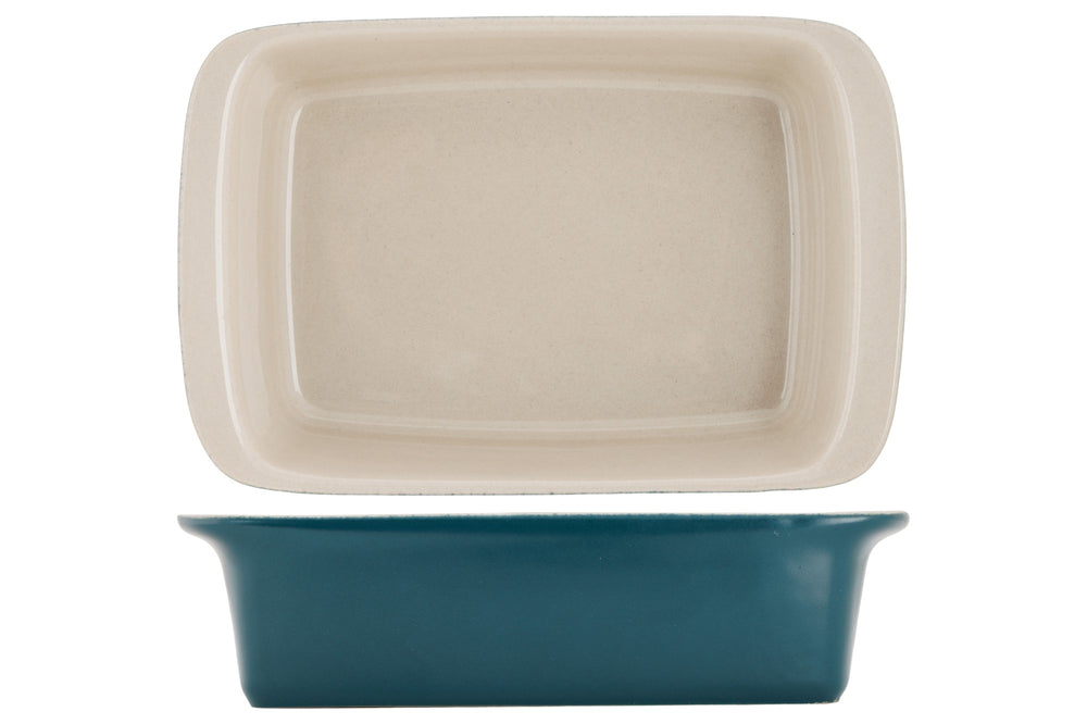 Cosy & Trendy Kleine Auflaufform / Servierschale aus Steingut Fontestic Green Heron - 16 x 10 x 3,5 cm / 350 ml