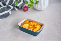 Cosy & Trendy Kleine Auflaufform / Servierschale aus Steingut Fontestic Green Heron - 16 x 10 x 3,5 cm / 350 ml