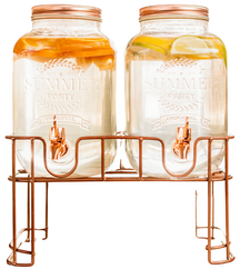 Cosy & Trendy Getränkespender - mit Halterung - 2 x 3 Liter