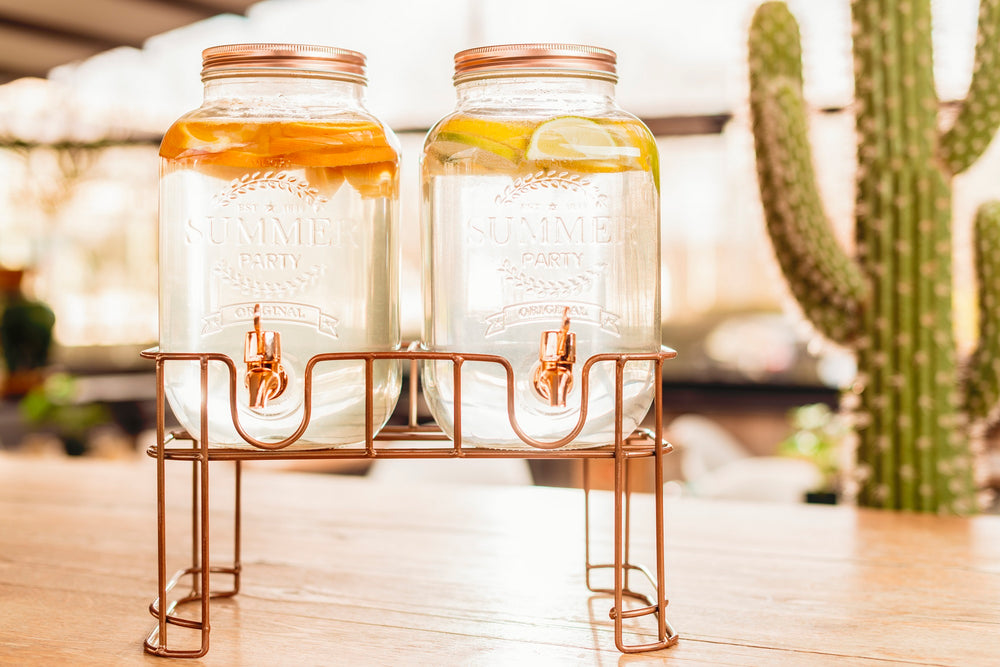 Cosy & Trendy Getränkespender - mit Halterung - 2 x 3 Liter