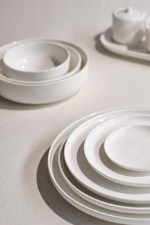 Cosy & Trendy Geschirrset Moon White 12-teilig / 4 Personen - 4 Dinner-Teller, 4 Frühstücksteller und 4 Schalen