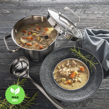 Sola Topfset Diamond - Edelstahl - Kochtopf ø 16, 18, 20, 24 cm & Stielkasserolle ø 16 cm - Induktionsgeeignet - 5-teilig