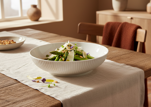 Cookinglife Tiefe Teller Porzellan New Bone 20 cm Weiß - 6er-Set - Pastateller