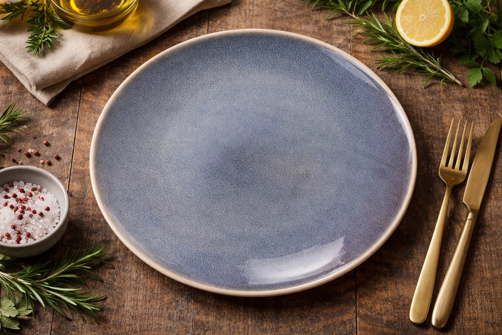 Cookinglife Speiseteller Serene Blue ø 28 cm - Steingut - 4 Stück