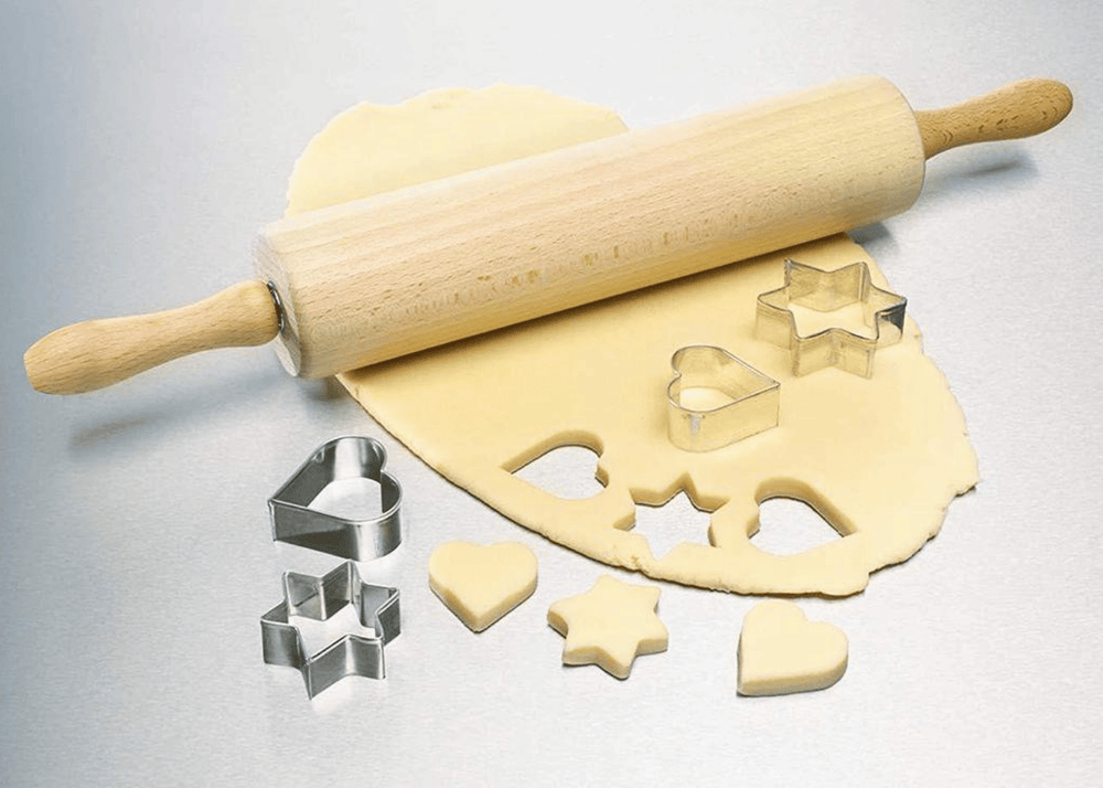 Dr. Oetker Teigroller Buchenholz 42 cm - Nudelholz Backen Teigrolle