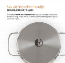 ELLE Gourmet Moderne Kookpan met Deksel - Ø 16 cm  - RVS