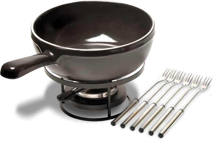 Emile Henry Fondue-Set Fusain