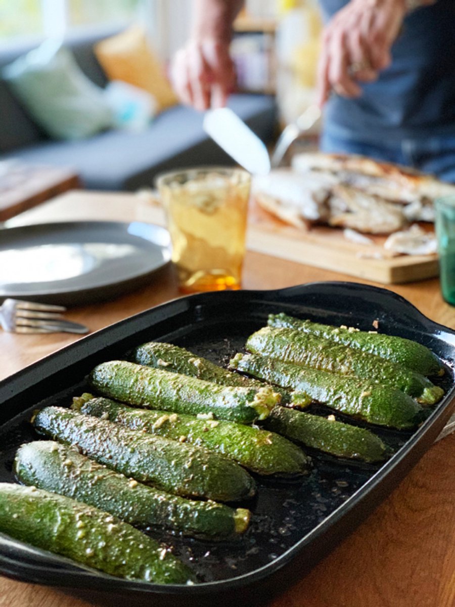 Emile Henry BBQ Bratplatte - Trüffel - 42,5 x 27,5 x 4 cm