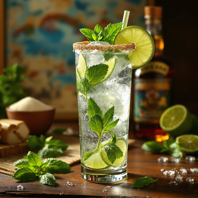 Authentischer kubanischer Mojito-Cocktail