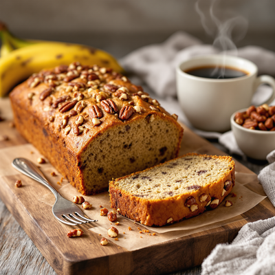 Bananenbrot mit Pekannüssen