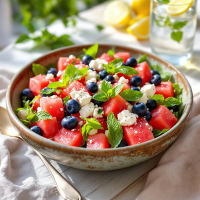 Wassermelonen-Feta-Salat