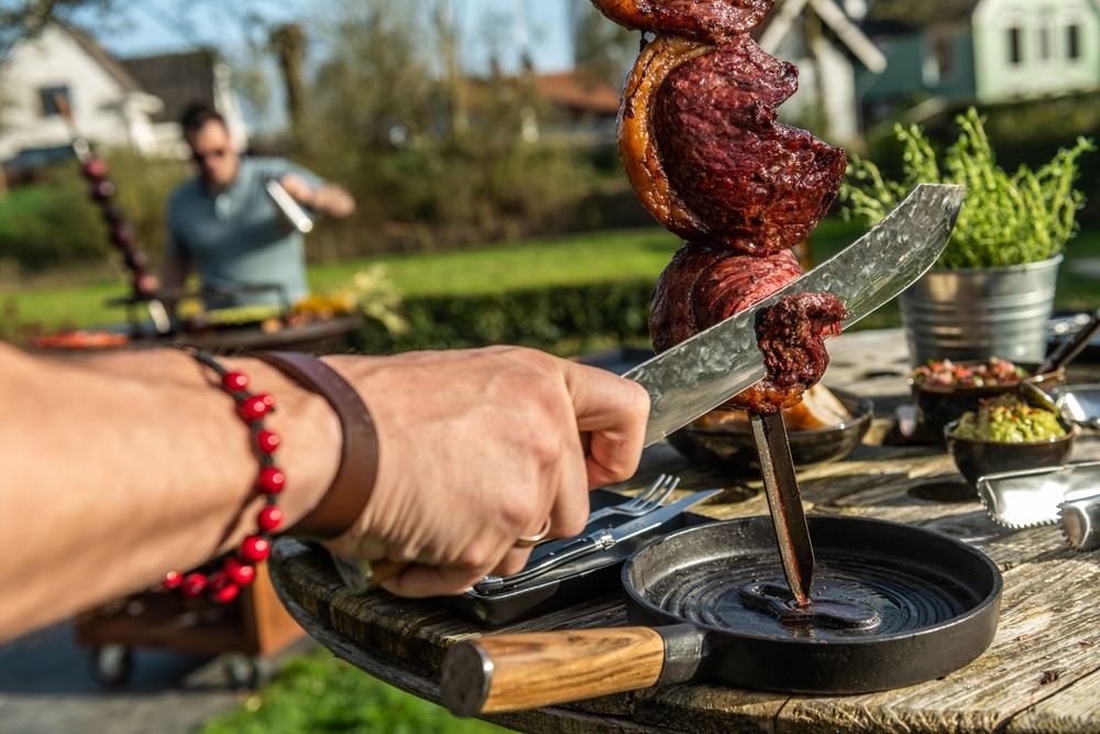 Forged Servierpfanne Churrasco - Gusseisen / Olivenholz - ø 18 cm