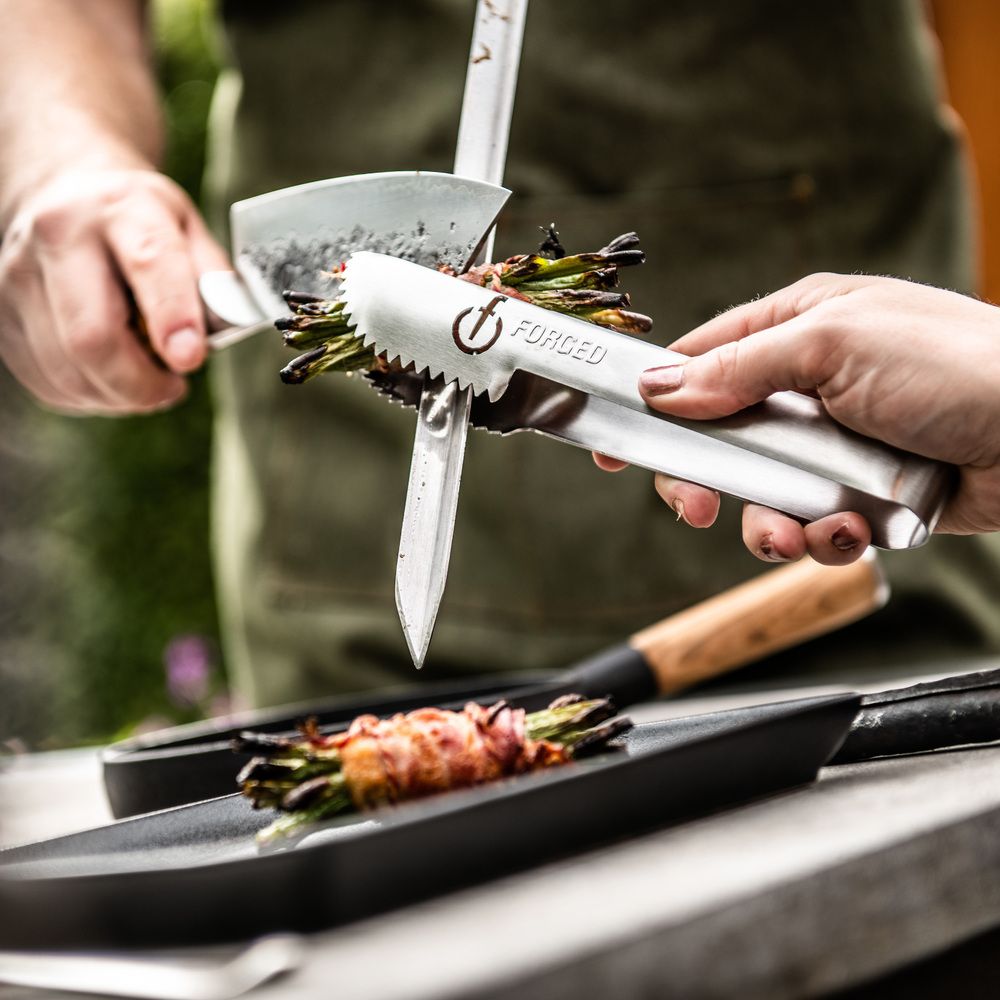 Forged Servierzangen Churrasco - RVS - 4 Stück